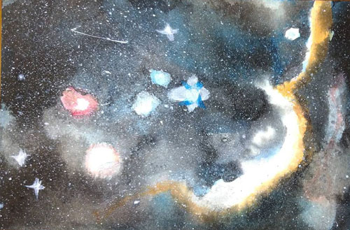 星雲・銀河：小学生の絵
