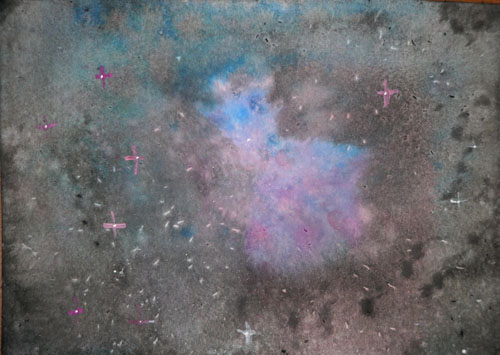 星雲・銀河：小学生の絵